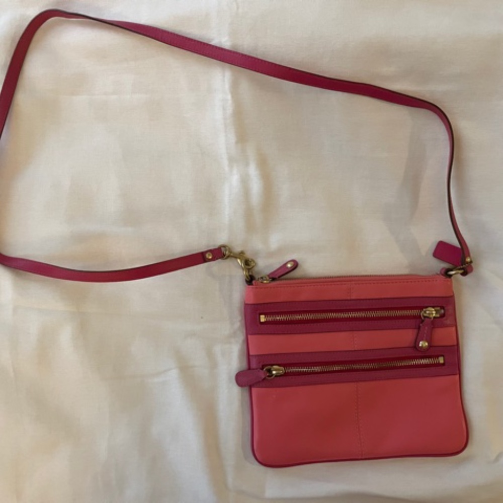 Coach leather crossbody handbag